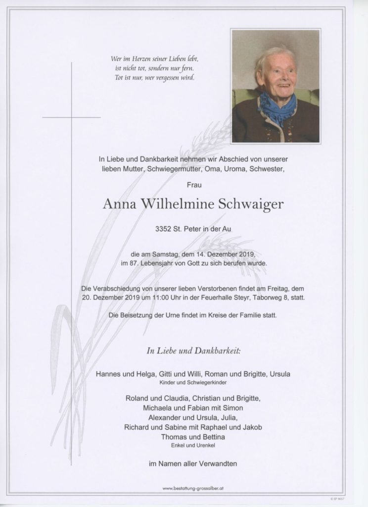 Anna Wilhelmine Schwaiger