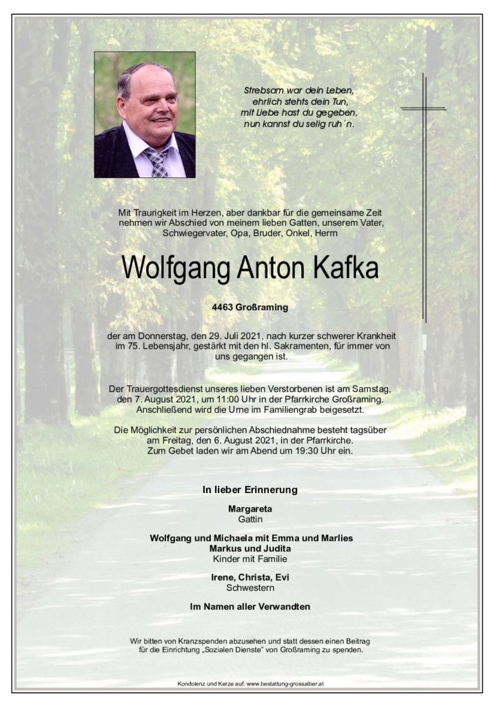 Wolfgang Anton  Kafka